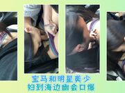 宝马和明星美少妇到海边幽会口爆