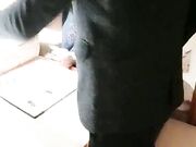 大胸美女酒店色诱帅哥服务员2人在餐坐啪啪,