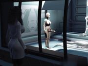 性感的科幻女性与外星人空间站手术室做爱打桩