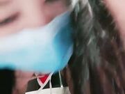 红唇小少妇线下约炮粉丝光头男啪啪 情趣装白色网袜特写口交