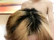 豪乳美少女 用大奶子乳交 情侣开房操逼 抓起来屌吸吮 扶着肥臀后入