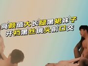 高颜值大长腿黑裙妹子，开档黑丝高跟鞋镜头前口交骑乘猛操