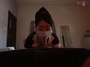 连续上多天班的空姐，一回到家就对宅男猛烈骑乘