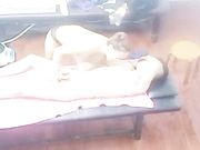 窗户外偸拍肥臀少妇给顾客全套服务小按摩床玩出这么多花样