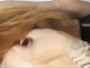 长腿黑丝美女被高富帅男友任由摆布 操到高潮抽搐还不放过还继续往逼里操