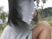 对白有趣渣女山上勾引60多岁大爷野战啪啪