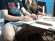 白虎巨乳学生妹请老师到家里补课用身体答谢